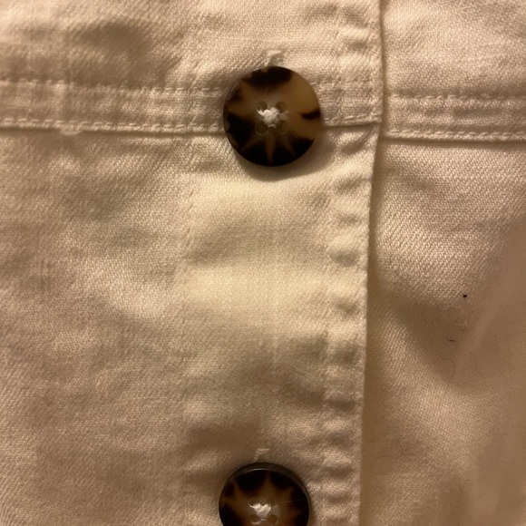 NWT  Madewell  Size 14  Plus Linen-Cotton Puff-Sleeve Mini Dress - Picture 5 of 10